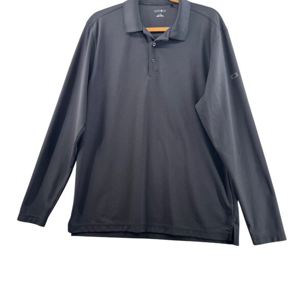 Ogio Mens Black Long Sleeve Polo Shirt Size Large - Picture 1 of 7